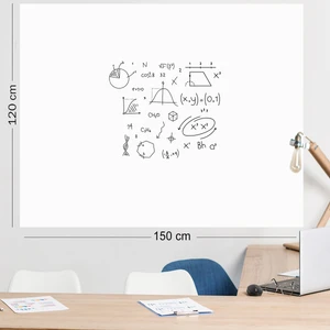 Pi Papers Akıllı Kağıt - 120x150 Cm Beyaz, 2 Adet, Yapışkansız Çivisiz Bantsız Tutunan Yazı Tahtası