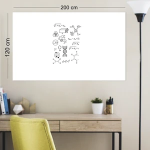 Pi Papers Akıllı Kağıt - 120x200 Cm Beyaz, 2 Adet Elektrostatik Özellikle Tutunan İnovatif Yazı Tahtası