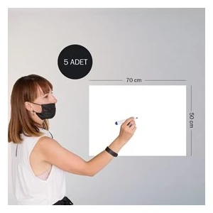 Pi Papers Akıllı Kağıt - 50x70 Cm Beyaz, 5 Adet Not Belge Fotoğraf Tutucu Özellikli, Sihirli İnovatif Pano
