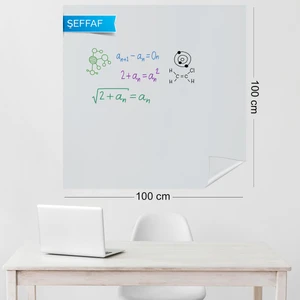 Pi Papers Akıllı Kağıt - 100x100 Cm Şeffaf, 2 Adet Pratik, Kullanışlı, Yazılıp Silinen Yazı Tahtası