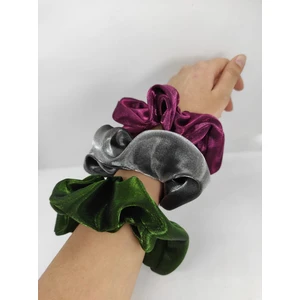 131MON - Orta Boy Scrunchie Saç Lastiği Seti (3'lü)