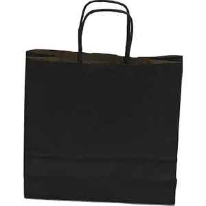 1001 Ambalaj KRAFT KAĞIT ÇANTA 25X12X31 CM SİYAH 50 ADET
