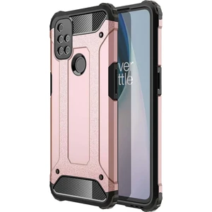 Hesaplı Dünya Oneplus Nord N10 Kılıf Koruyucu Çift Katmanlı Armor Case Rose Gold
