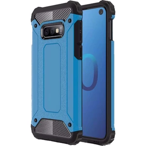 Hesaplı Dünya Samsung Galaxy S10E Kılıf Koruyucu Çift Katmanlı Armor Case Mavi