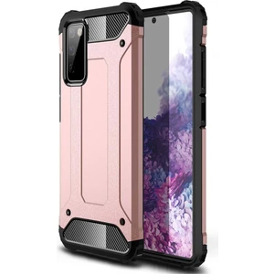 Hesaplı Dünya Samsung Galaxy S20 Fe Kılıf Koruyucu Çift Katmanlı Armor Case Rose Gold