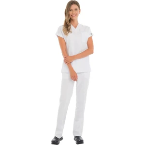 Kadın Doktor Hemşire Forması Scrubs Alpaka Kumaş Hastane Nöbet Takımı (V Yaka Dr Greys)