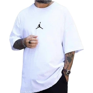 Amor Man Oversize Salaş Kesim Dirsek Kol Güneş Korumalı Pamuk Yeni Stil Outdoor Erkek Spor Tşört