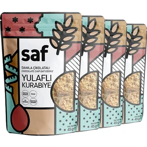 Saf Nutrition Damla Çikolatalı Kurabiye. 45 gr x 4