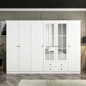 Kale 190 cm 6 Mebran Kapaklı 2ç Taçlı Dolap - Beyaz