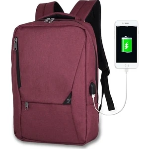 My Valice Smart Bag Active USB Şarj Girişli Slim Notebook Sırt Çantası Bordo