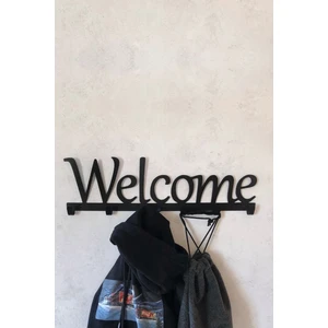 3Art Metal Welcome Yazılı Dekoratif Metal Elbise Askısı