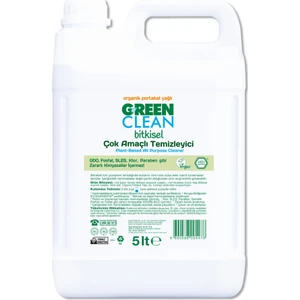 Green Clean Organik Portakal Yağlı Çok Amaçlı Bitkisel Temizleyici 5 Lt