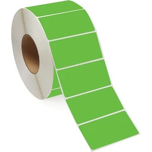 On Roll Paper 60X40 Yeşil Renkli Termal Barkod Etiketi 1000'LI Sarım 10 Rulo Toplam: 10.000 Adet