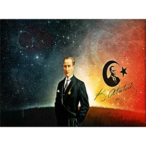 Mustafa Kemal Atatürk Kaymaz Taban Ithal Kumaş Oyuncu Mouse Pad 40X30 cm