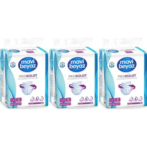 Mavi Beyaz Ped Emici Külot Hasta Bezi Large Büyük 90 Adet (3pk*30)