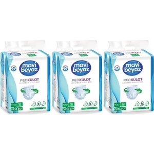 Mavi Beyaz Ped Emici Külot Hasta Bezi Medium Orta 90 Adet (3pk*30)