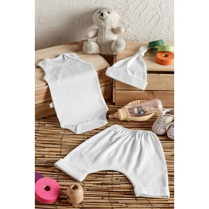 Tiny Lamb Tinylamb Snow Star Organik Pamuk Penye Yeni Doğan Mini Set - Şalvar Pijamalı - 3 Parça