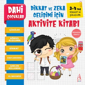 Pedagog Onaylı Dahi Çocuklar Aktivite Kitabı 3-4 Yaş