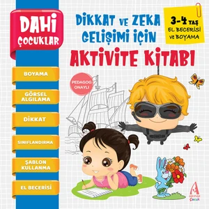 Pedagog Onaylı Dahi Çocuklar Aktivite Kitabı 3-4 Yaş