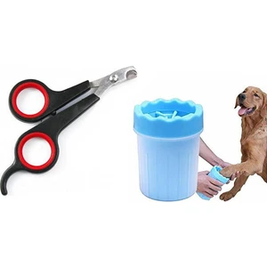 Evcil Hayvan Tırnak Makası Ve Köpek Pati Yıkama Temizleme Aparatı Büyük Boy