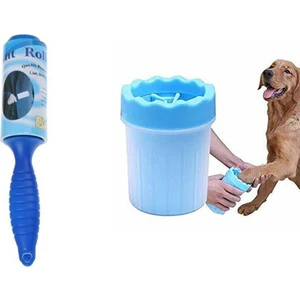 Tüy Toz Toplama Rulosu ve Köpek Pati Yıkama Temizleme Aparatı Büyük Boy