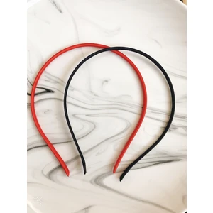 Yeşim Aksesuar 2'li Ince Saten Kadın Taç,saten Kumaş Kaplı Metal Esnek Kadın Tacı