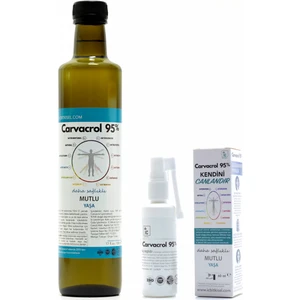 Ic Bitkisel Carvacrol 95 Karvakrol Seti 500ML Cam Şişe + 60ML Ağız Spreyi