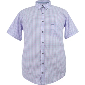 Erkek Büyük Beden Battal Boy Pamuklu Kısa Kol Gömlek