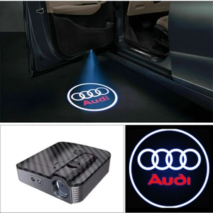 Audi Kapı Altı Logo Karbon