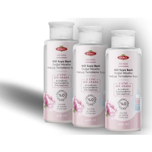 Gül Kürü Gül Suyu Bazlı Doğal Micellar Makyaj Temizleme Suyu 400 ml ( 3 Adet )