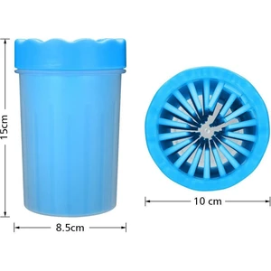 Pati Ayak Yıkama Kovası Silikon Jel Fırçalı Kedi Köpek  (Büyük)