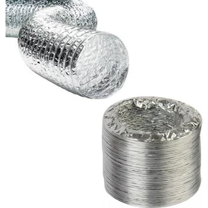Alüminyum Çelik Telli Aspiratör Davlumbaz Borusu 120 mm x 2 M