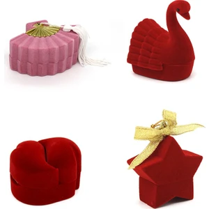 Metro Kuyumculuk Malzemeleri Yıldız, Kalp, Kuğu, Yelpaze Yüzük Kutusu, Şekilli Yüzük Kutusu