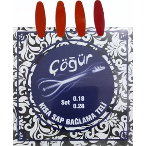 Kısa Sap Saz Bağlama Teli 0.18 0.28 Tam Takım Set + 4 Adet Tezene