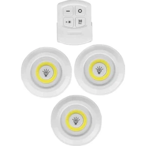Deco Elit 3'lü Pilli LED Light Uzaktan Kumandalı Dolap Içi  Yapışkanlı