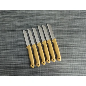 Meyve Bıçağı 6'lı Simli Hardal Sarı