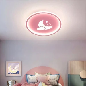 Modern Çocuk Odası Sıva Üstü Içe / Dışa Işıklı Avize ÇAP.40CM 3000K Pembe