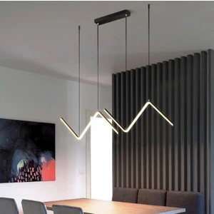 Modern LED Dekoratif Sarkıt Avize 120CM Siyah 3000K