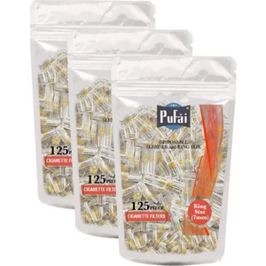 Slender Sigara Filtresi Tar Süzen 7Mm Uyumlu Ağızlık 375 Adet 3 Paket