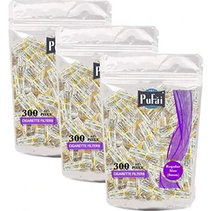 Sigara Filtresi Katran Süzen Tar Süzer Normal Boy 8Mm 900 Adet 3 Yeniden Kullanılabilir Paket