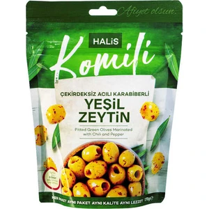 Acılı Karabiberli Yeşil Zeytin 170 gr