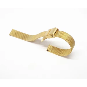 Atasaat Sarı Gold Renk Hasır Ince Örgü Çelik Kaplama Metal Saat Kordonu 16 mm