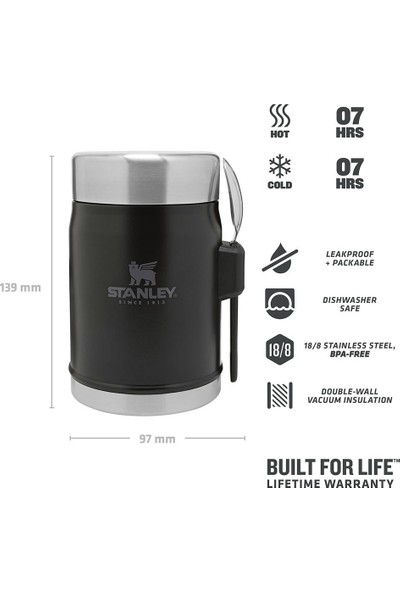 Stanley 0.4L Classic Kaşıklı Yemek Termosu 10-09382-005