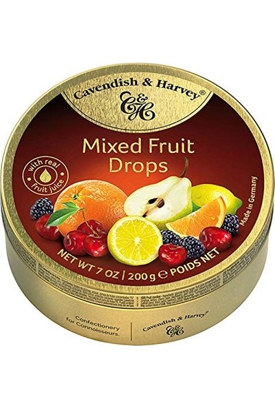 Cavendish Mixed Fruit Drops Meyveli Şekerleme 200GR