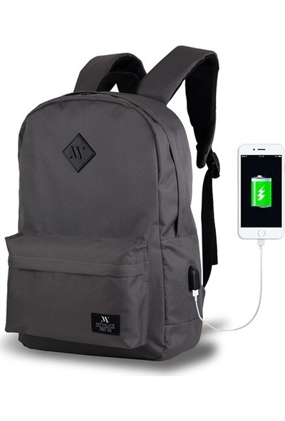 My Valice Smart Bag Specta USB Şarj Girişli Akıllı Sırt Çantası Gri