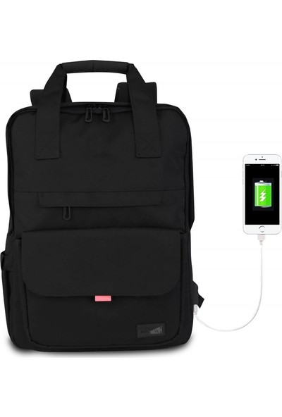 My Valice Smart Bag USB Şarj Girişli Akıllı Sırt Çantası 1205 Siyah