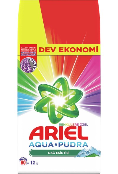 Ariel 12 kg Toz Çamaşır Deterjanı Dağ Esintisi Renkliler İçin