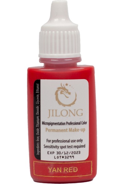 Jilong Kalıcı Makyaj Pigmenti Yan Red 25ML Microblading ve Kalıcı Makyaj Boyası