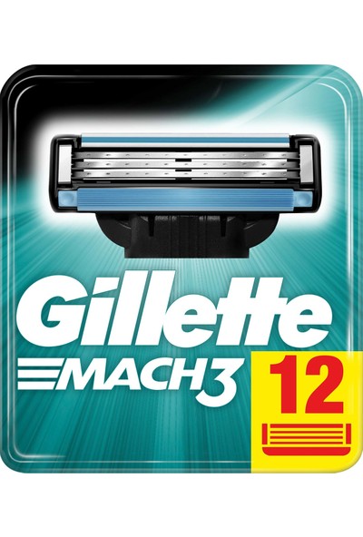 Gillette Mach3 12'li Yedek Tıraş Bıçağı