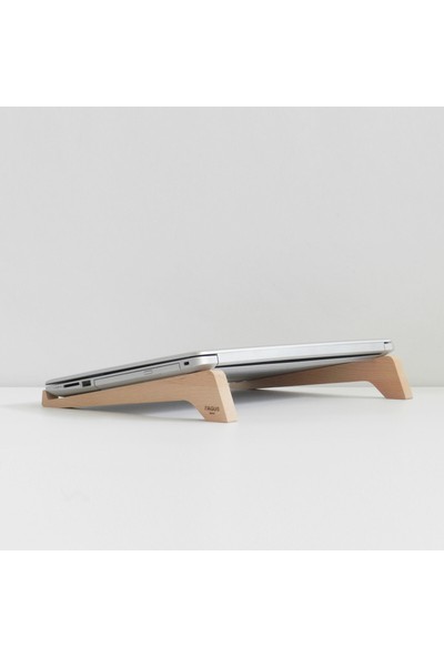 Fagus Wood Simple Laptop Standı